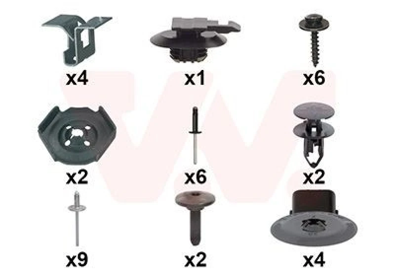 Image of VAN WEZEL Mounting Kit, bumper VAN WEZEL 4368793