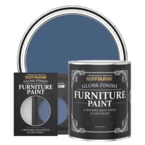 image of Rust-Oleum Gloss Furniture & Trim Paint - INK Blue - 750ml