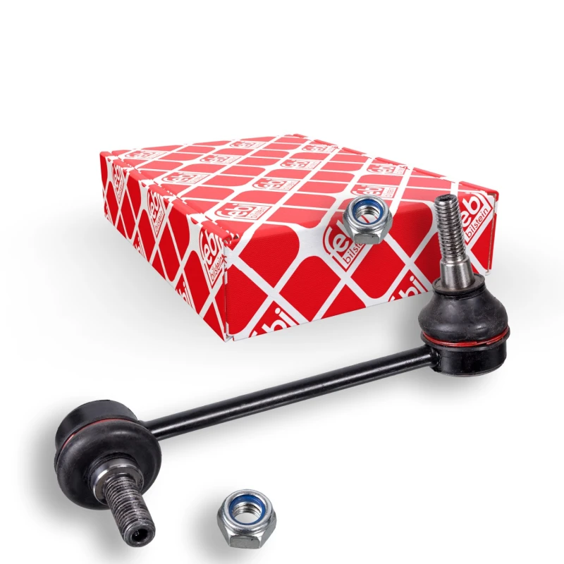 Image of FEBI BILSTEIN 08863 Anti-roll bar link OE Turbo NEW, Front Axle Right Steel Link Stabiliser (3229)