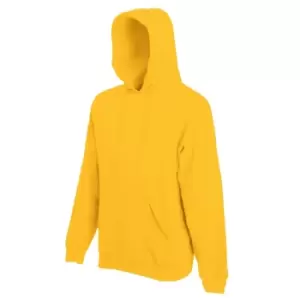 Image of Fruit Of The Loom Mens Hooded Sweatshirt / Hoodie (M) (Sunflower)