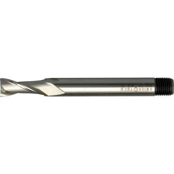 Image of 10.00MM HSS-Co 8% 2 Flute Threaded Shank Long Series Slot Drills - Uncoated