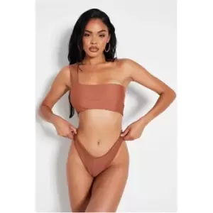 image of I Saw It First Camel Boomerang Bikini Bottoms - Brown