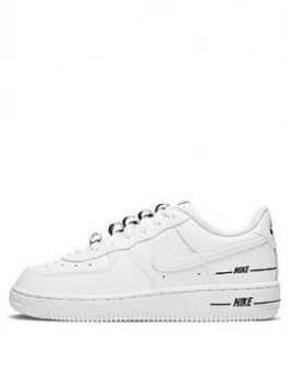 Image of Nike Force 1 LV8 Kids Trainers - White/Black, Size 12