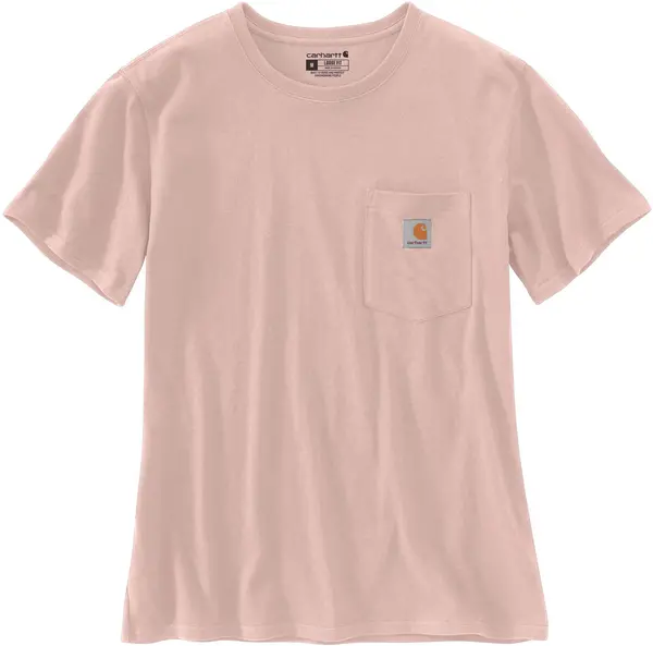 Image of Carhartt Workwear Pocket Womens T-Shirt, pink, Size L