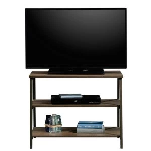 Image of Teknik Industrial Style TV Stand with Trestle Shelf - Smoked Oak