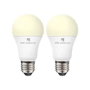 Image of 4lite Wiz Connected LED Smart A60 Bulb WiFi E27 - Twin Pack, white