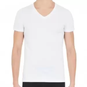 Image of HOM Supreme Cotton V-Neck T-Shirt - White XL