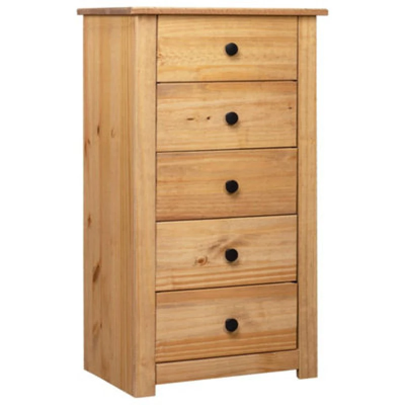 Image of vidaXL Sideboard Pine Panama Range Drawer Cabinet Bedside Table Nightstand