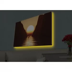 Image of 4570HDACT-066 Multicolor Decorative LED Lighted Canvas Painting