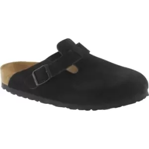 image of Birkenstock Unisex Boston Soft Footbed Suede Leather Clog Black UK9.5 (EU44)