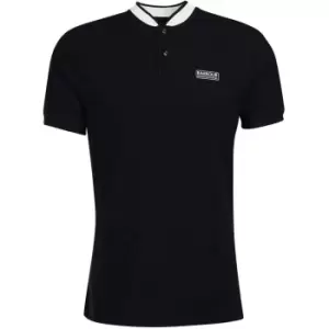 Image of Barbour International Line Sport Neck Polo Shirt - Black