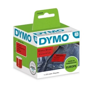 Image of Dymo LabelWriter Shipping labels 54mmx101mm Red Pack of 220 2133399