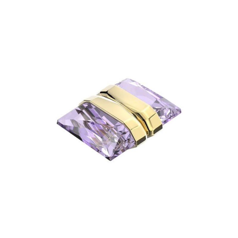 Image of Swarovski Lucent ear cuff, Single, Magnetic closure, Purple, Gold-tone plated Purple One Size