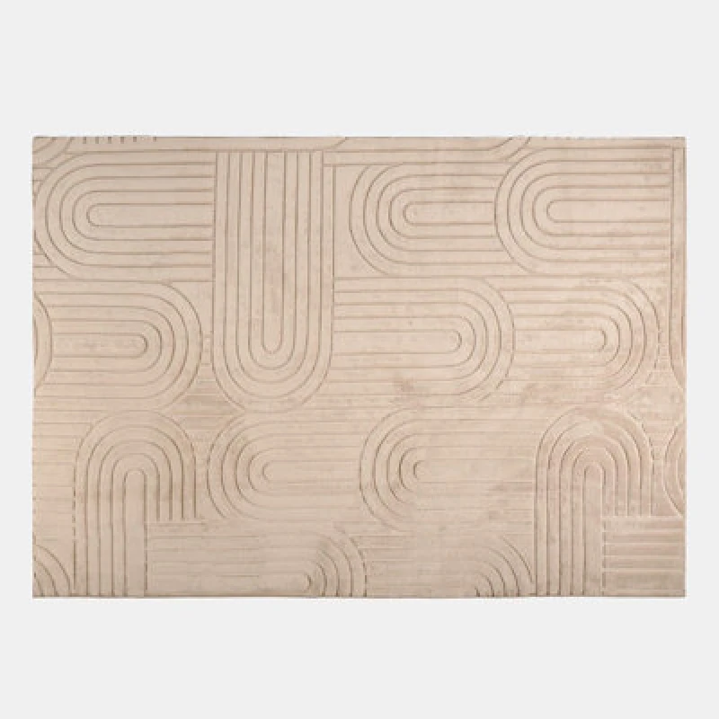 Image of OHS OHS Arches Non Slip Tufted Hallway Rug Floor Carpet in Light Brown Size: 80cm x 150cm Light Brown 80cm x 150cm Unisex 5027434233083