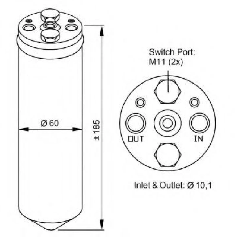 Image of NRF 33122 Receiver Drier Aluminium Aluminium Dryer,air conditioning (851)