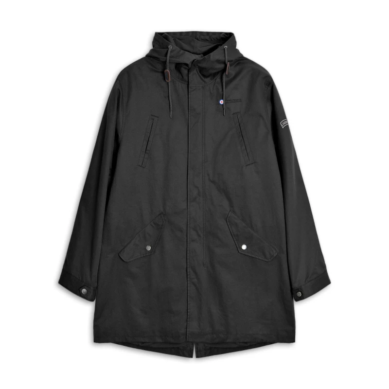 Image of Lambretta Mens Shower Resistant Parka Black male Medium