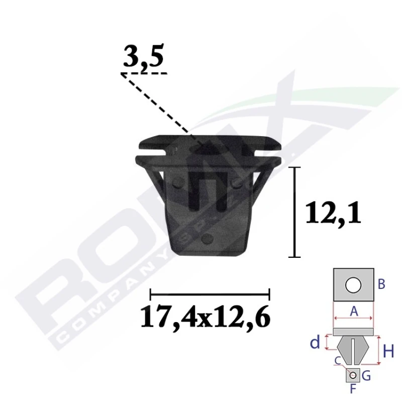 Image of ROMIX Trim clip ROMIX C70632