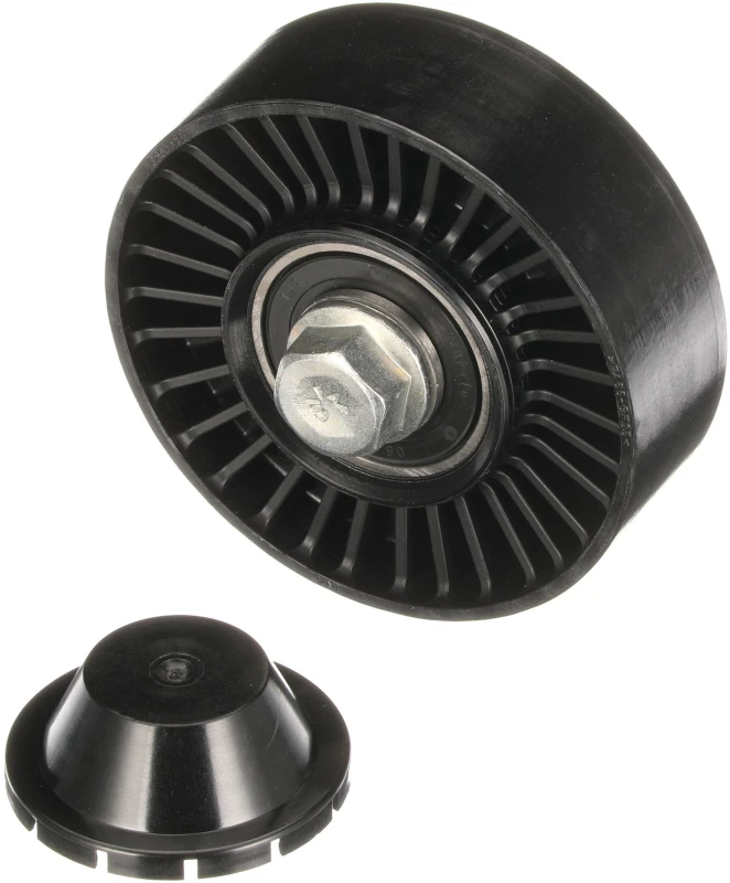 Image of GATES T36369 Idler Pulley Micro-V UNIQUE FIT Plastic Deflection/Guide Pulley,v-ribbed belt (312)
