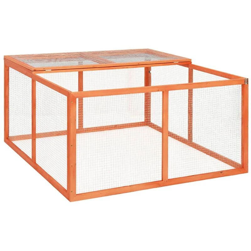 Image of VIDAXL Vidaxl - Rabbit Hutch 124x120x60cm Solid Firwood 8719883737997