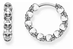 image of Thomas Sabo CR619-637-21 Hoop Earrings Skulls Sterling Jewellery