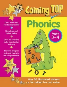 Image of Coming Top Phonics Ages 3-4 Get A Head Start On Classroom Skills - With Stickers by Armadillo