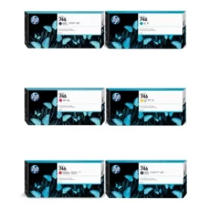 Image of HP 746 Black and Tri Colour Ink Cartridge