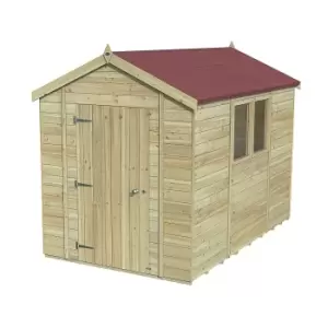 image of Forest Garden Timberdale 10X6 Apex Pressure Treated Tongue & Groove Solid Wood Shed With Floor (Base Included) - Assembly Service Included