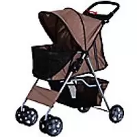 image of PawHut Pet Stroller D00-058CF 970 x 750 x 450 mm Brown