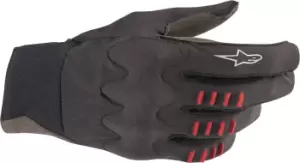 image of Alpinestars Techstar Bicycle Gloves, black-red, Size XL, black-red, Size XL