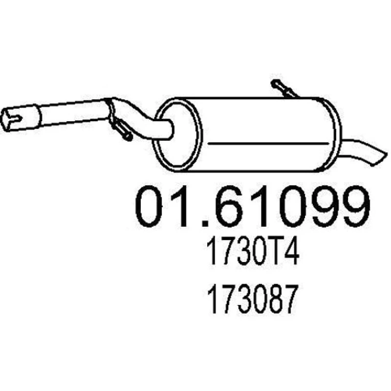 Image of MTS 01.61099 Rear silencer End Silencer (3437)