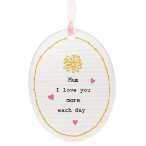 Image of Thoughtful Words Mother's Day Oval Plaque Mum/Day
