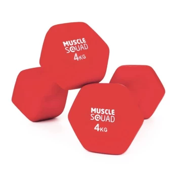 Image of MuscleSquad Neoprene Dumbbells - 2 x 4kg