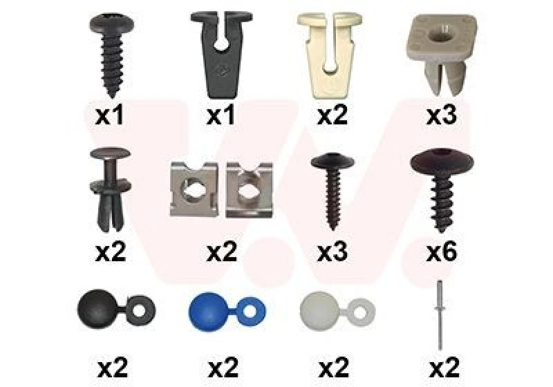 Image of VAN WEZEL Mounting Kit, bumper VAN WEZEL 4941794