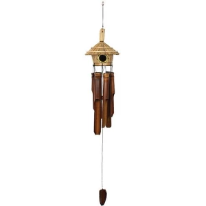 Image of Bamboo Windchime with Straw Hut