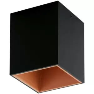 Image of Eglo - Polasso LED Surface Mounted Downlight Black, Copper
