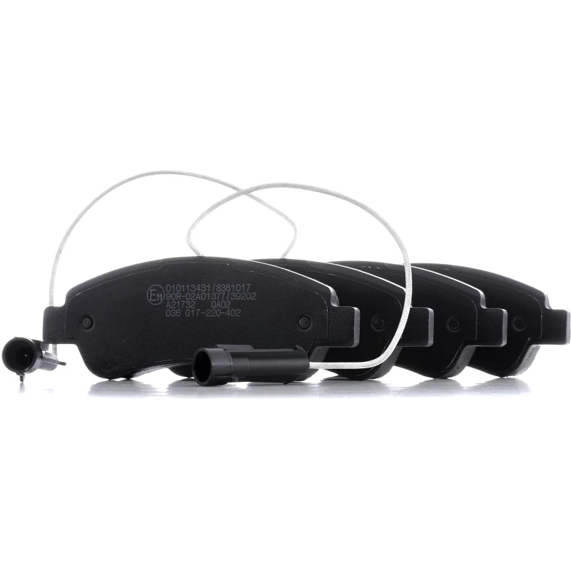 Image of STARK SKBP-0011689 Brake pad set Rear Axle, with integrated wear warning contact, with accessories, with anti-squeak plate Brake Pad Set,disc brake (