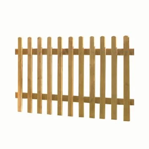 Image of Wickes Pale Palisade Picket Fence - 6 x 3ft