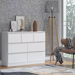 Image of Fwstyle Modern 7 Drawer Merchant Chest Matt White