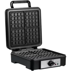 Image of 4 Slice Waffle Maker w/ Deep Cooking Plate Adjustable Temperature1200W - Homcom