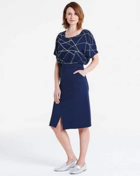 image of I Scenery Split Front Midi Skirt