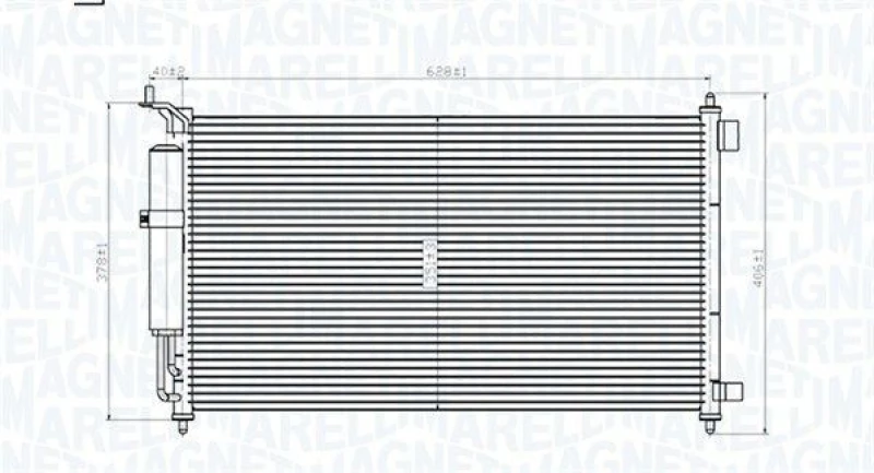 Image of MAGNETI MARELLI Air conditioning condenser MAGNETI MARELLI 350203829000