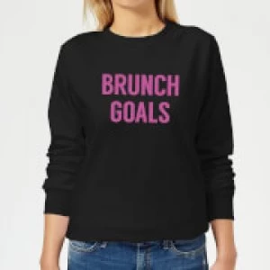 Image of Brunch Goals Womens Sweatshirt - Black - XS