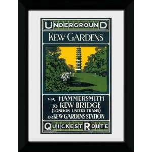 Image of Transport For London Kew Quickest Route 50 x 70 Framed Collector Print
