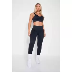 Image of I Saw It First Washed Seamless Sculpt Ruched Bum Legging - Black