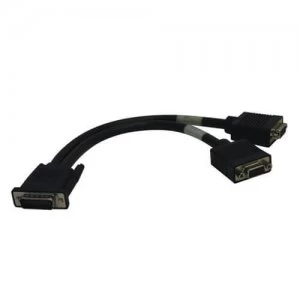 Image of Tripp Lite DMS 59 to Dual VGA Splitter Y Cable M to 2xF ft