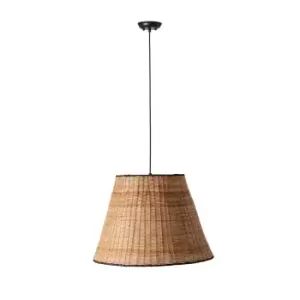 image of Sumba Black, Rattan Dome Pendant Lamp 3000K