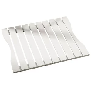Image of Premier Housewares Slatted Wooden Duckboard - Matt White