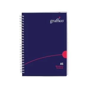 image of Graffico Polypropylene Wirebound Notebook 140 Pages A5 500-0505