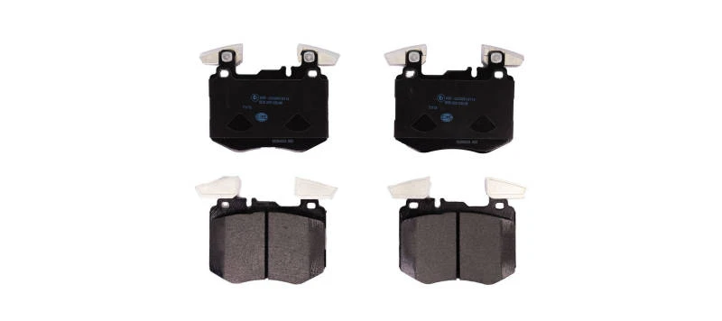 Image of HELLA 8DB 355 039-981 Brake pad set prepared for wear warning indicator, with counterweights Brake Pad Set,disc brake (402)