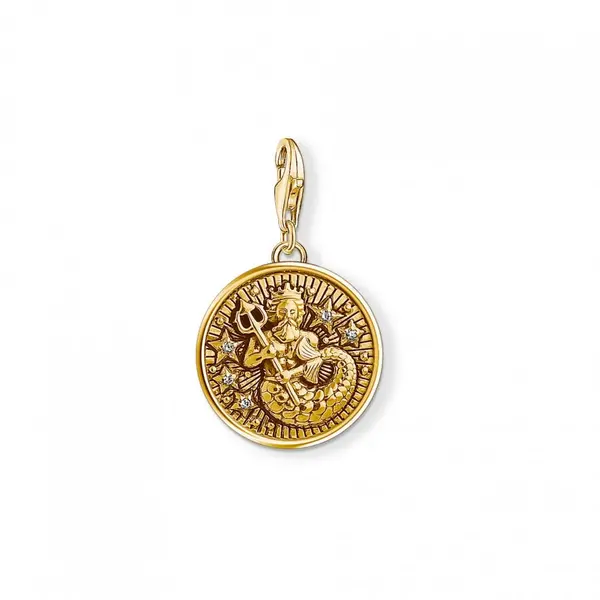 Thomas Sabo Charm Club Thomas Sabo Yellow Gold Vintage Aquarius Zodiac